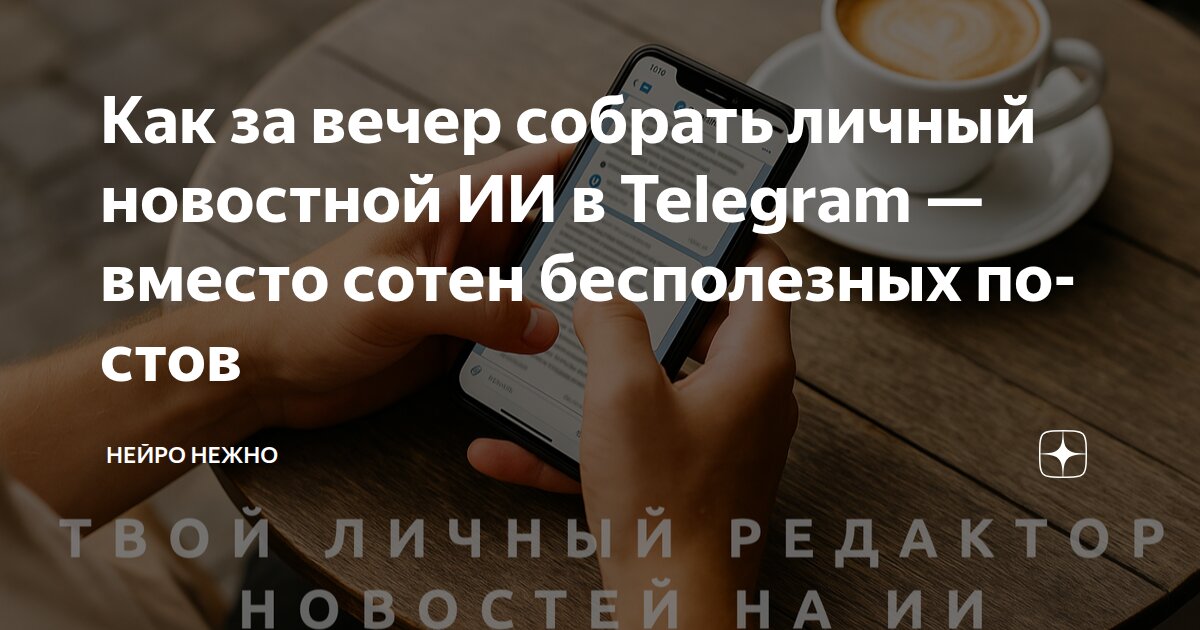 Как за вечер собрать личный новостной ИИ в Telegram — вместо сотен бесполезных постов