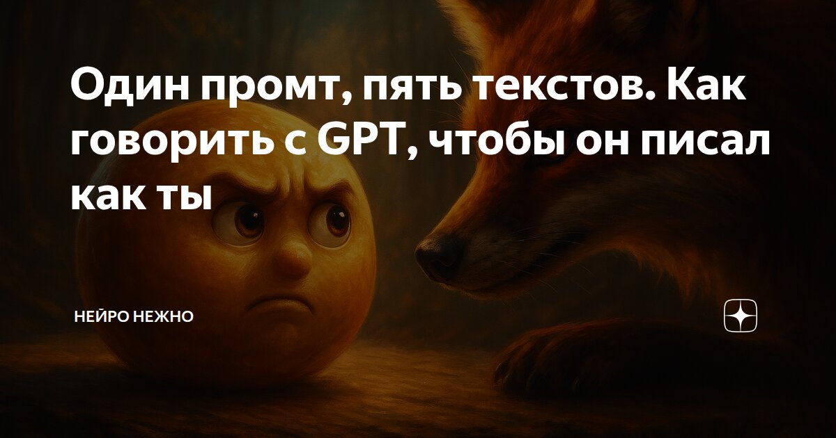 Один промт, пять текстов. Как говорить с GPT, чтобы он писал как ты