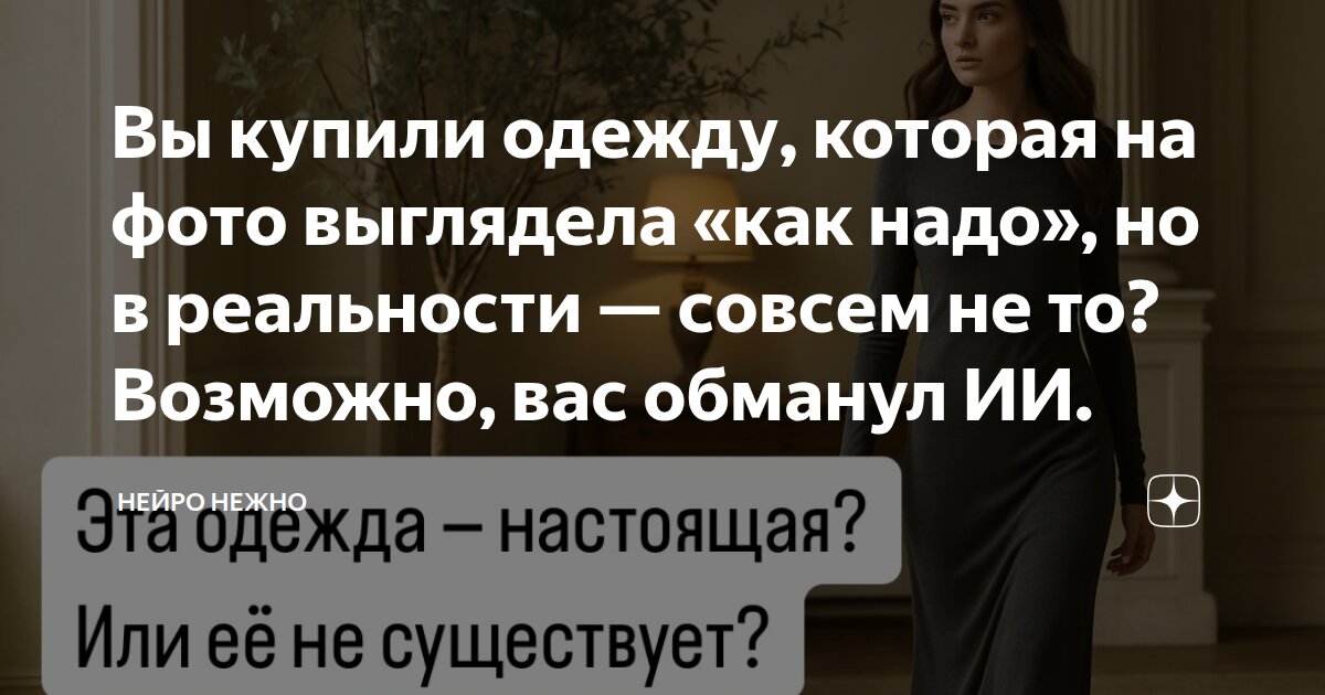 Вы купили одежду, которая на фото выглядела «как надо», но в реальности — совсем не то? Возможно, вас обманул ИИ.